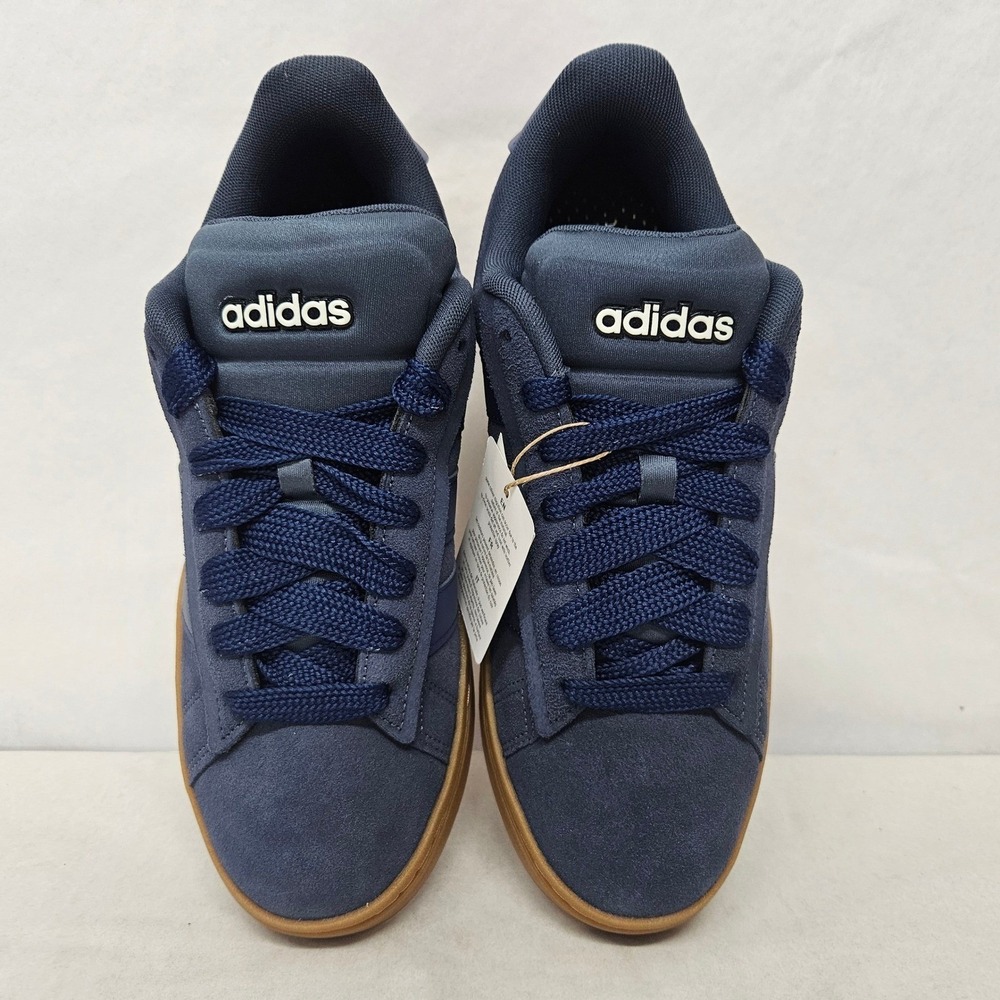 Adidas Grand Court Alpha 00s Sneakers JQ3008 Blue Suede Gum Sole Men Size 9.5 - Picture 5 of 12